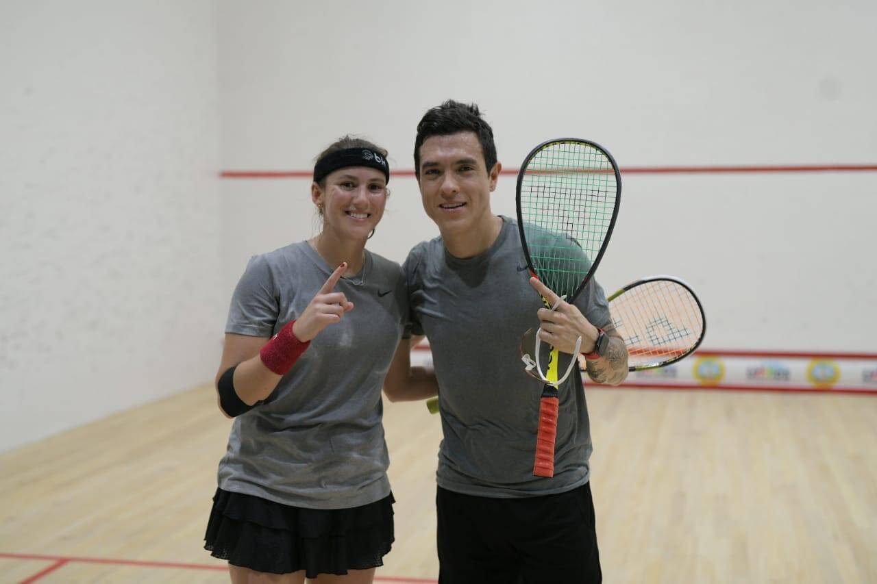 Catalina Peláez y Miguel Ángel Rodríguez jugadores de squash
