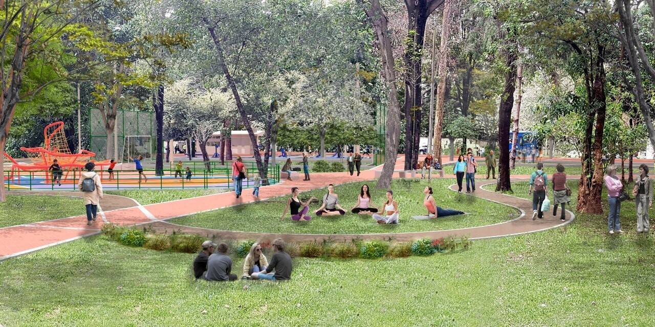 Personas realizan actividades en el Parque Japón