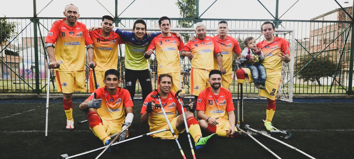 equipo de personas discapacitadas de fútbol