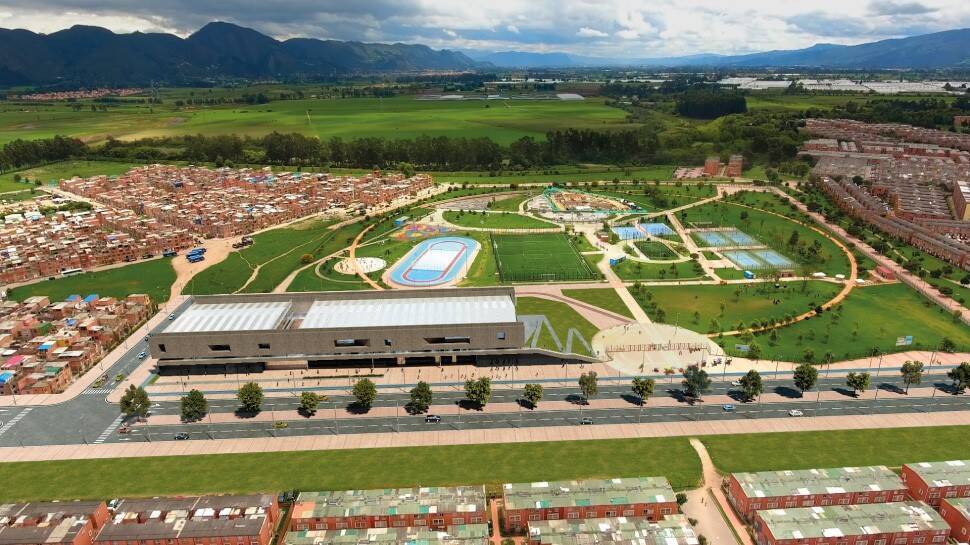 vista aérea de la proyección del Centro de Felicidad Fontanar