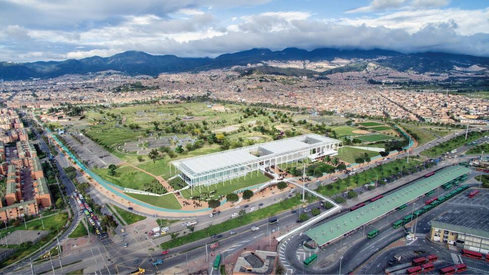 vista aérea de la proyección del Centro de Felicidad El Tunal