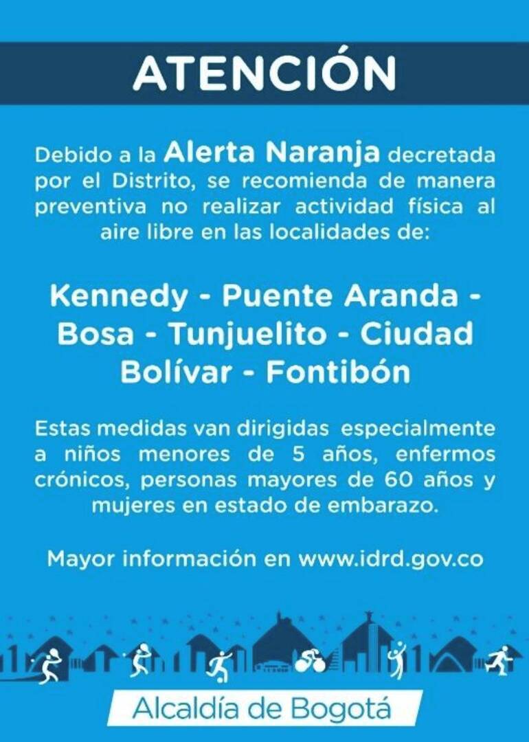 flyer de ¡atención! por la alerta naranja