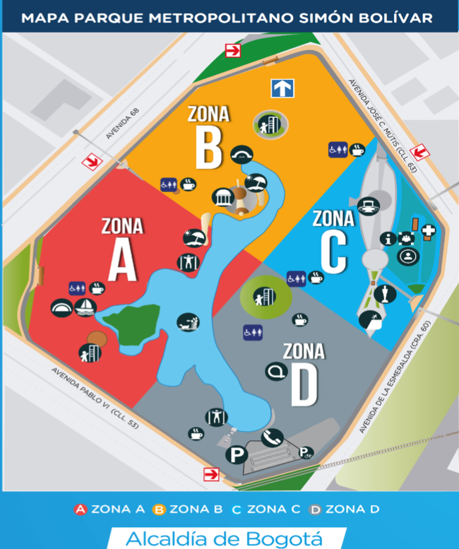 mapa parque simón bolivar