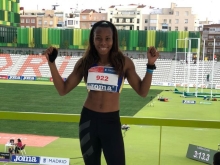 evelis aguilar después de entrenar