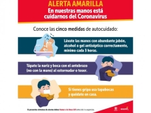 protección y alerta amarilla