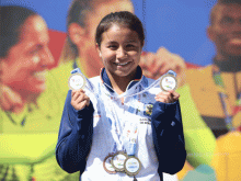 Sofía Lesmes y sus medallas