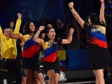 deportistas celebrando