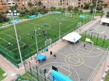 Escenario para fútbol 8 en Santa Clara