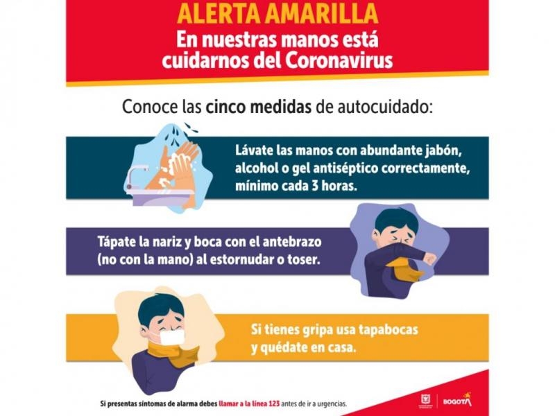 protección y alerta amarilla