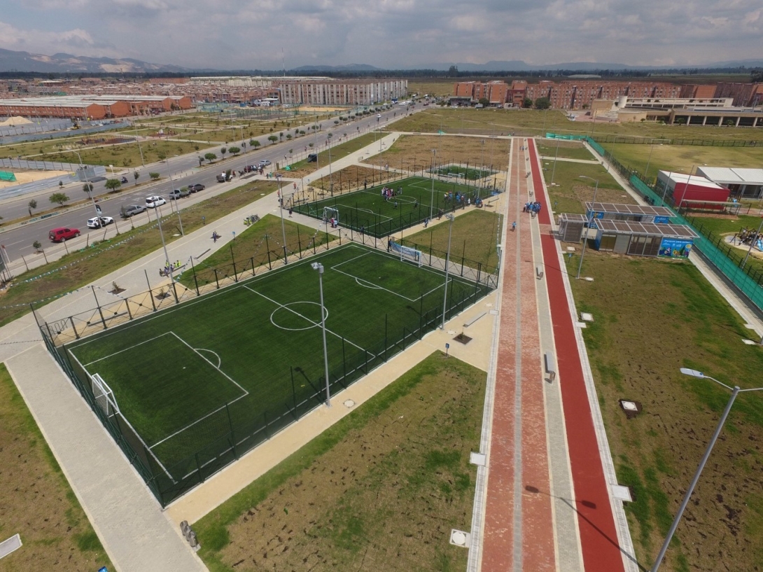 vista aérea del parque El Porvenir