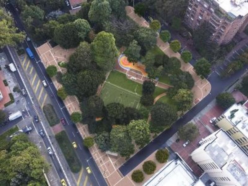 Vista aérea del parque japón