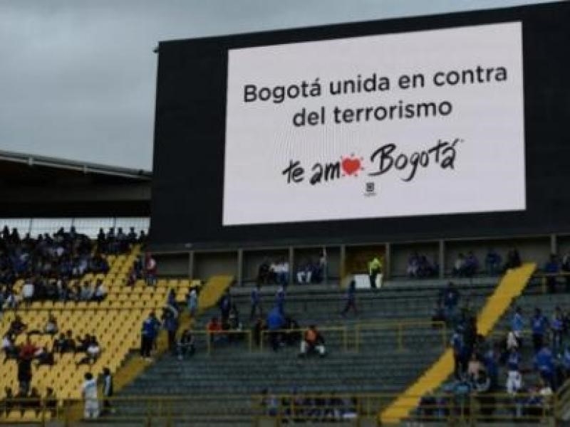 Pantalla gigante en el estadio El Campín