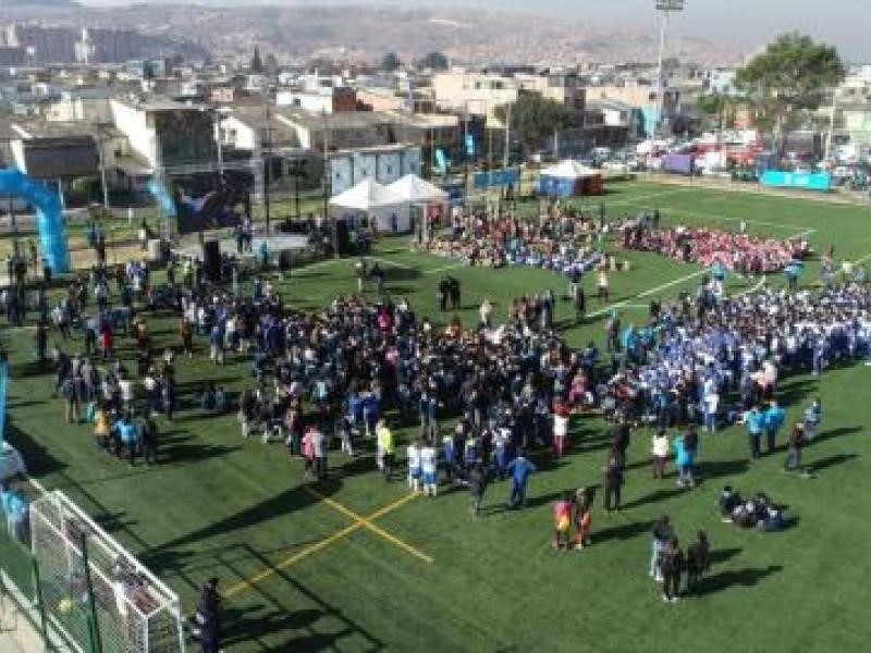 vista aérea de cancha de fútbol