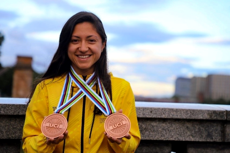 Paula Ossa, de paracycling, llevará la bandera colombiana en la inauguración de los Juegos Paralímpicos 2024. Foto Fedeciclismo.