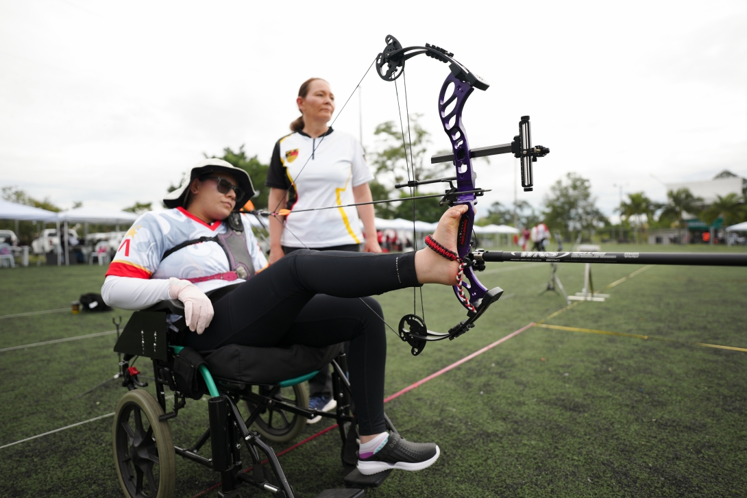 Angie Alarcón, en competencia durante los I Juegos Nacionales Juveniles del Eje Cafetero 2024